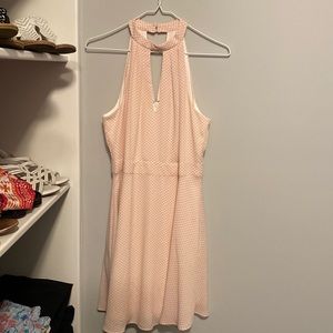 Beautiful dress from Express. Perfect for a summer wedding or the office.